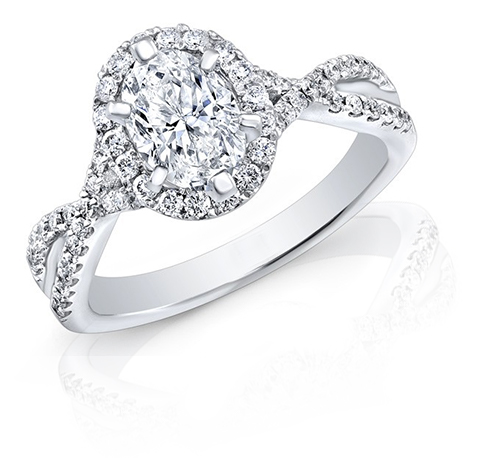 Halo engagement rings from the best Milwaukee jeweler