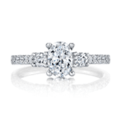 Side stone engagement rings from Milwaukee Jeweler