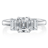 Affordable three stone engagement rings in Milwaukee