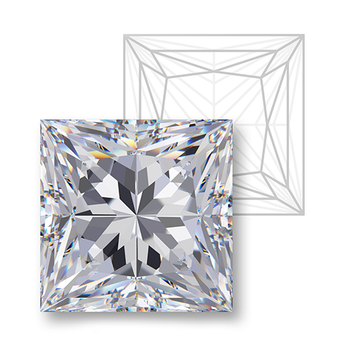 GIA Graded Princess Cut Diamonds in 